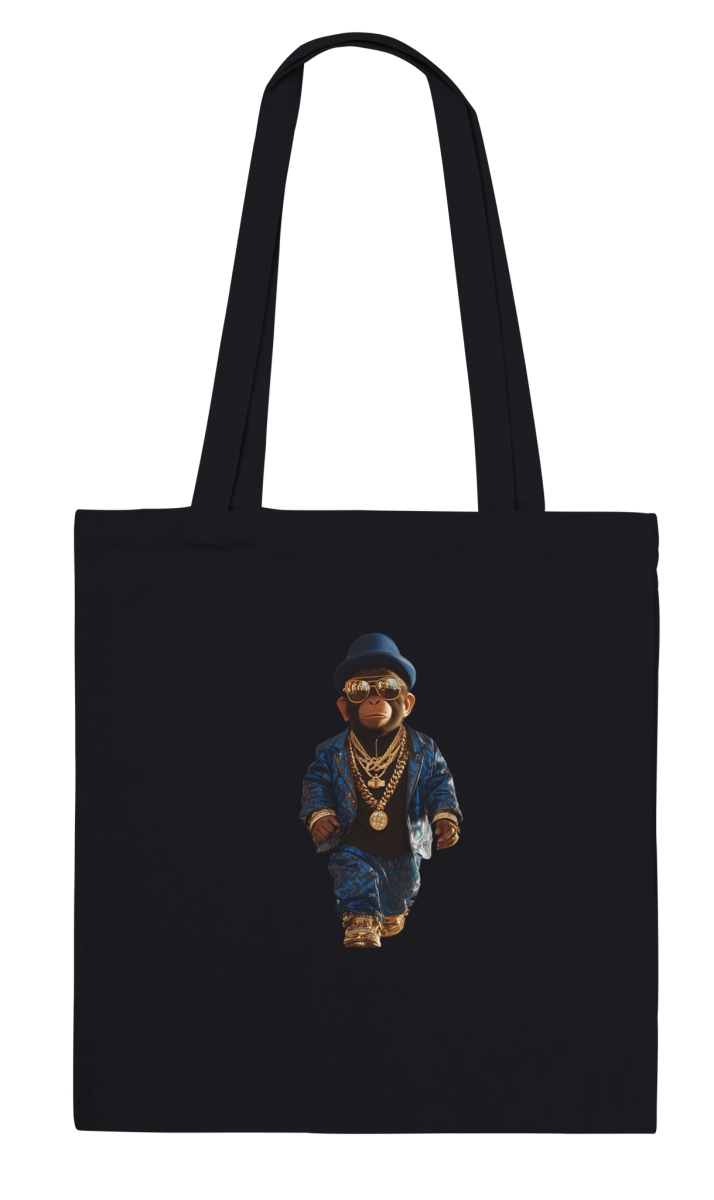 Gangsta Chimp Blue Suit Tote Bag - ROMAG Store