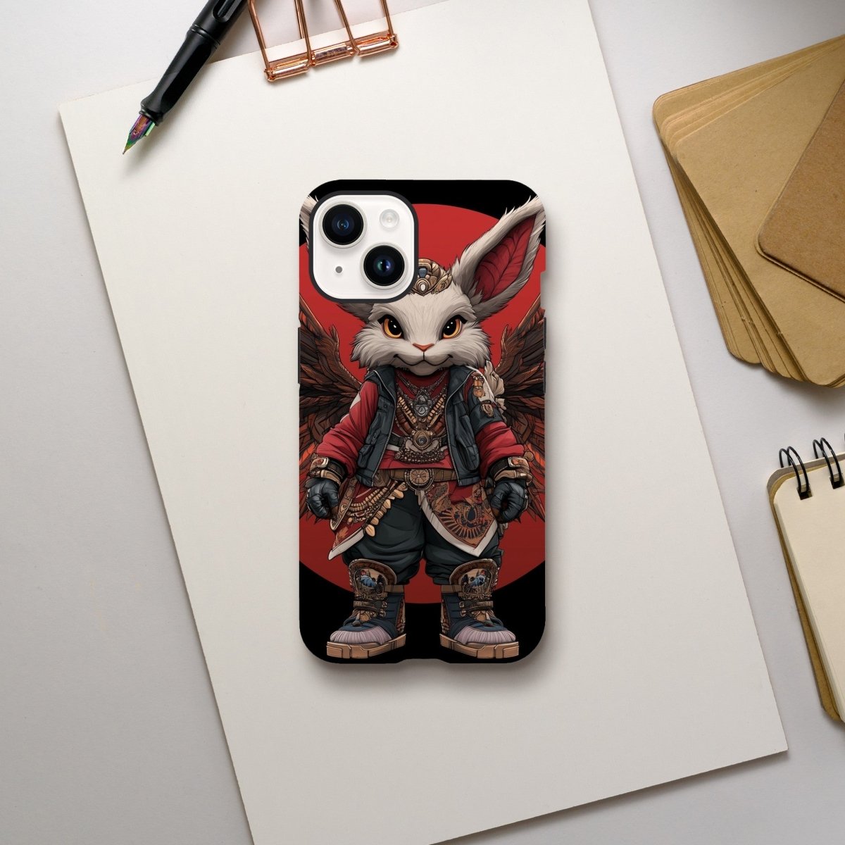 Winged Steampunk Rabbit iPhone Tough Case - ROMAG Store