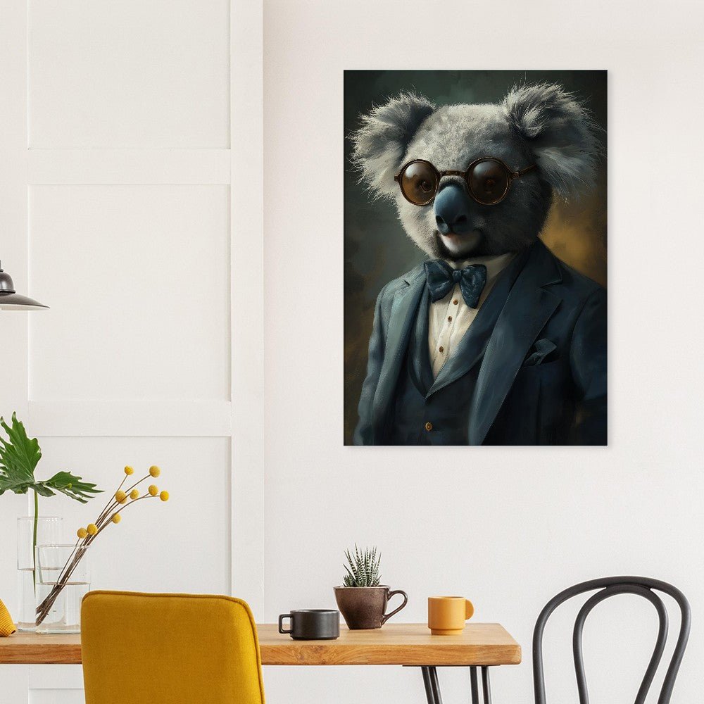Sophisticated Koala in Suit Canvas Art - ROMAG Store