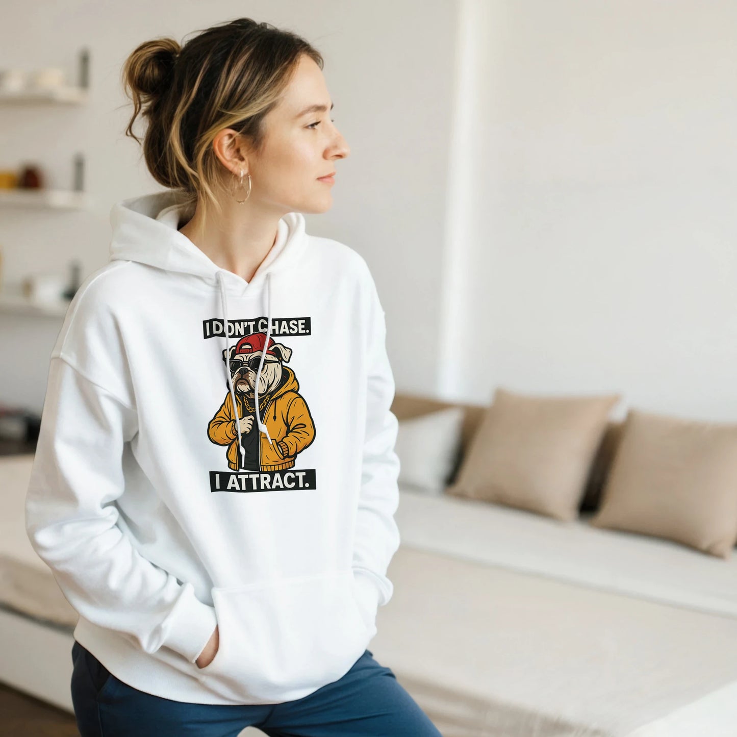 Alpha Bulldog 'I Attract' Streetwear Hoodie - ROMAG Store