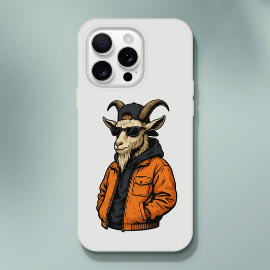 Cool Goat in Streetwear iPhone Flexi Case - ROMAG Store
