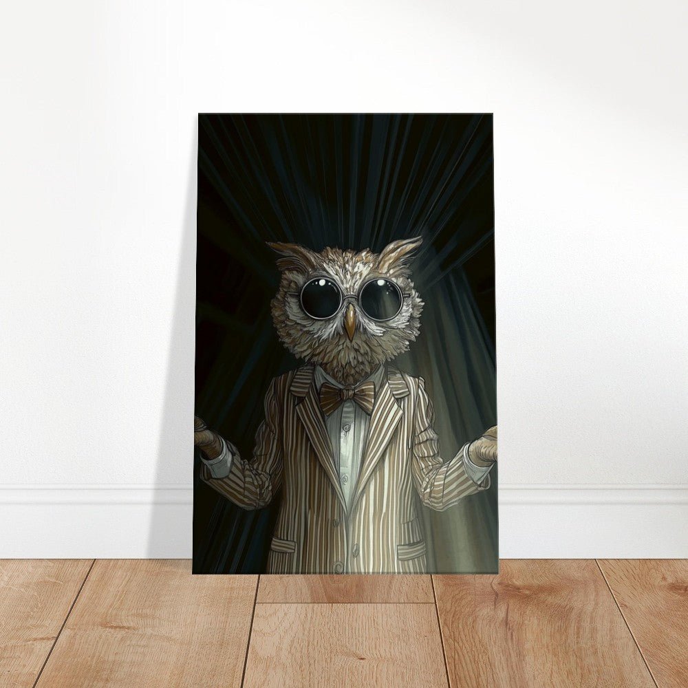 Sophisticated Owl in Suit Canvas - ROMAG Store