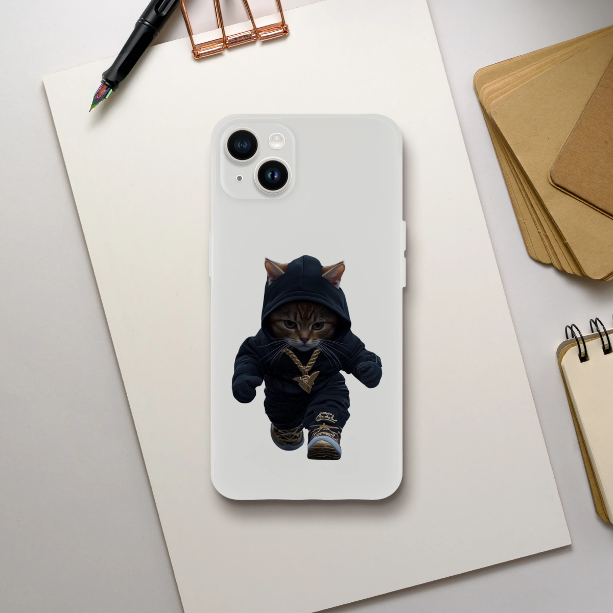Gangsta Cat iPhone Flexi Case - ROMAG Store