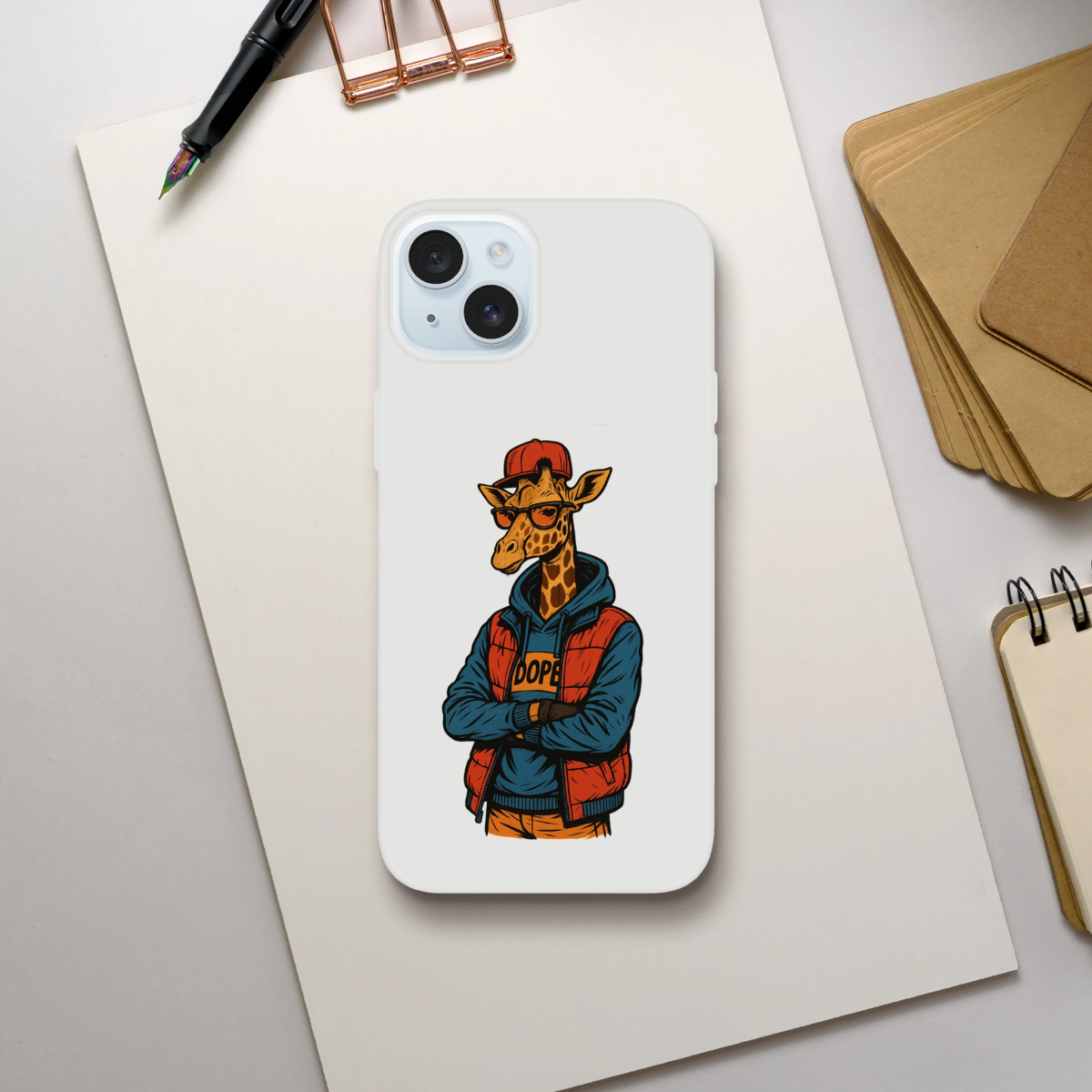 Dope Giraffe Street Style iPhone Flexi Case - ROMAG Store