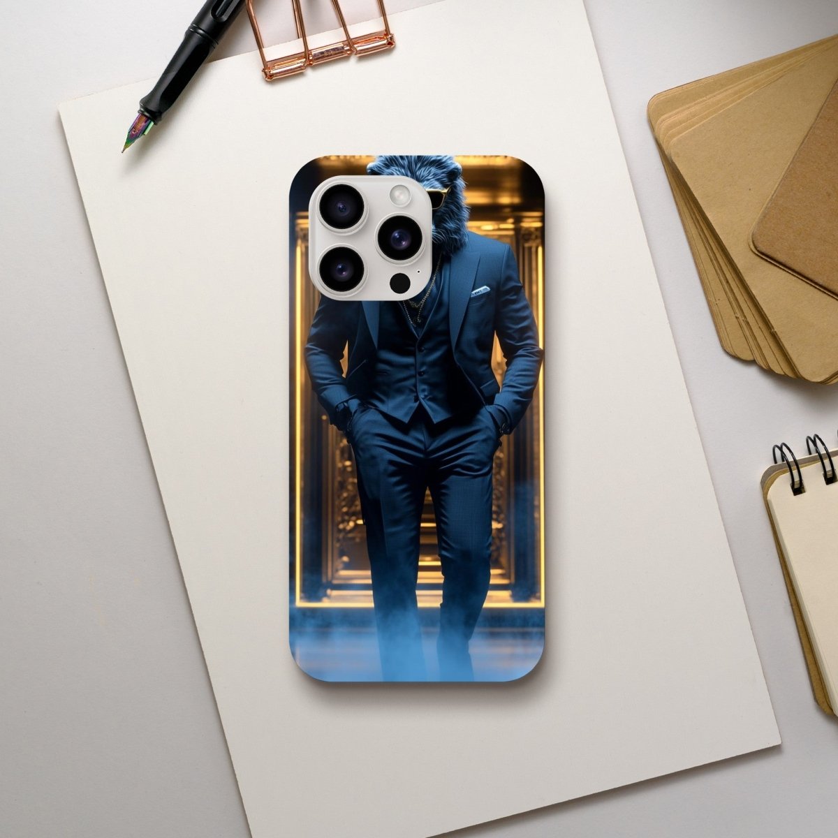 Lion in Suit iPhone Tough Case - ROMAG Store