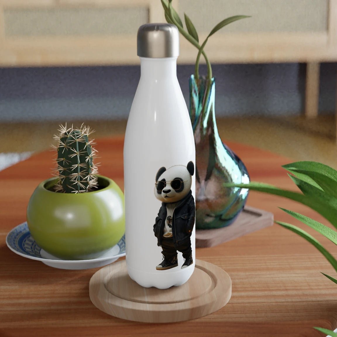 Cool Panda Bear Streetwear Water Bottle - ROMAG Store