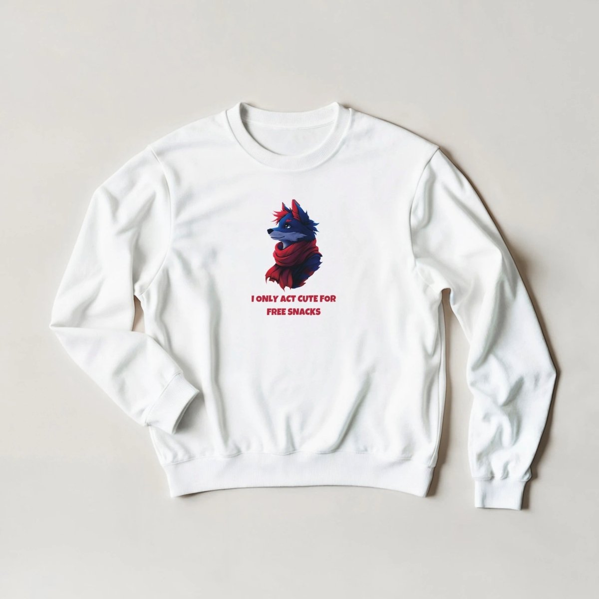 Sassy Fox Sweatshirt – 'Free Snacks' Streetwear Graphic - ROMAG Store