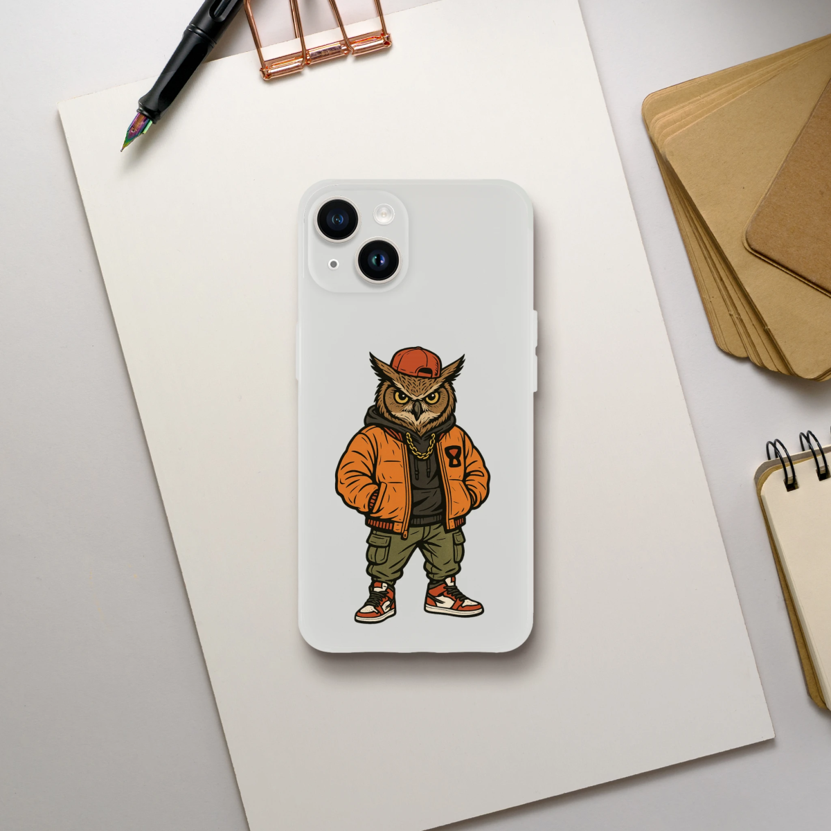 Cool Owl Swag iPhone Flexi Case - ROMAG Store