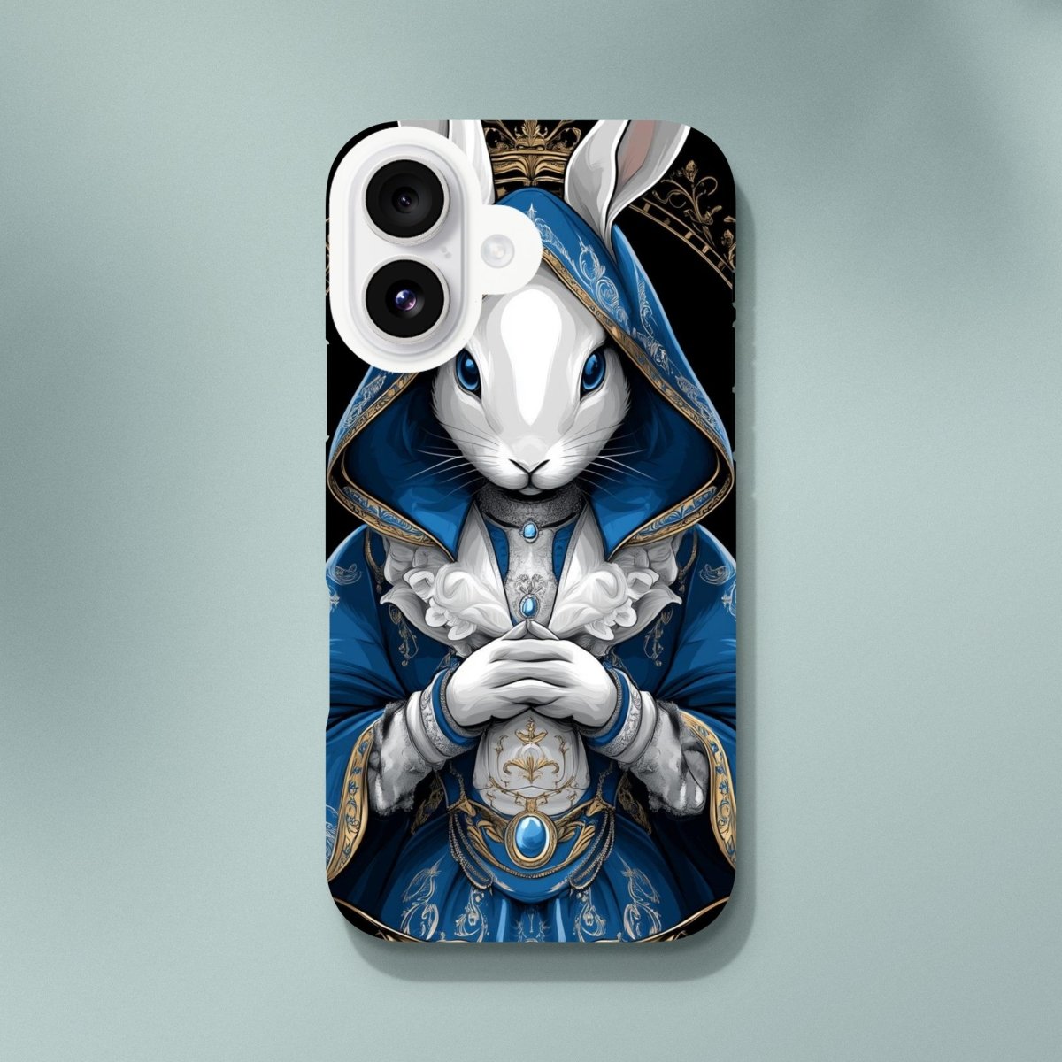 Regal Rabbit Royal Blue iPhone Tough Case - ROMAG Store
