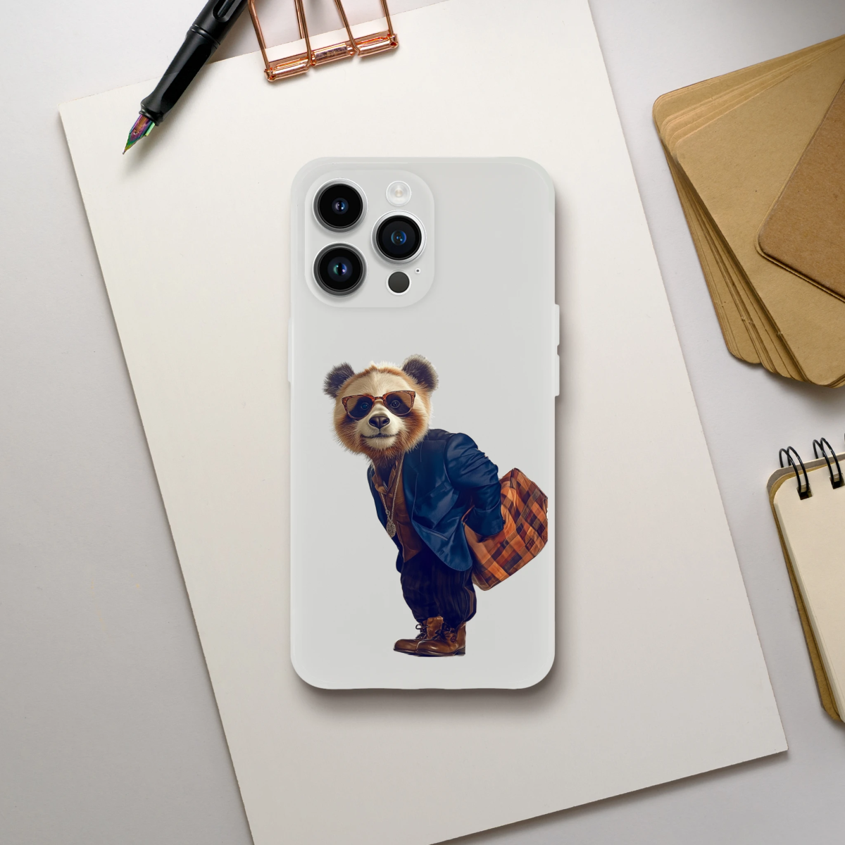 Dapper Urban Panda iPhone Flexi Case - ROMAG Store