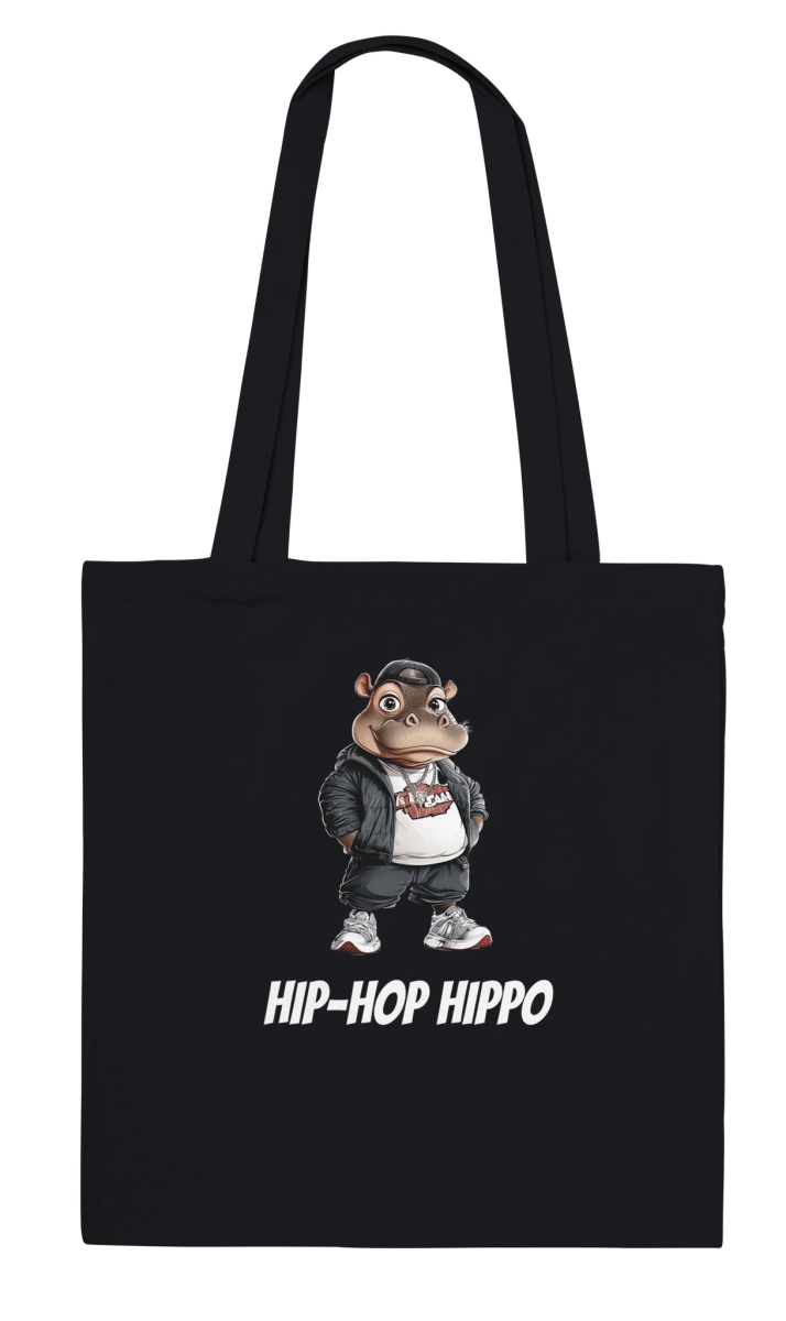 Hip - Hop Hippo Streetwear Tote Bag - ROMAG Store