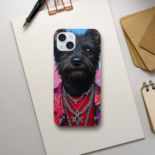 Chic Terrier Floral Jacket iPhone Tough Case - ROMAG Store