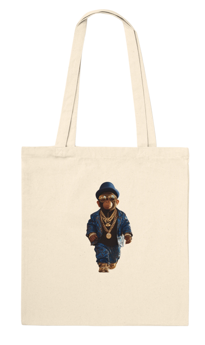 Gangsta Chimp Blue Suit Tote Bag - ROMAG Store
