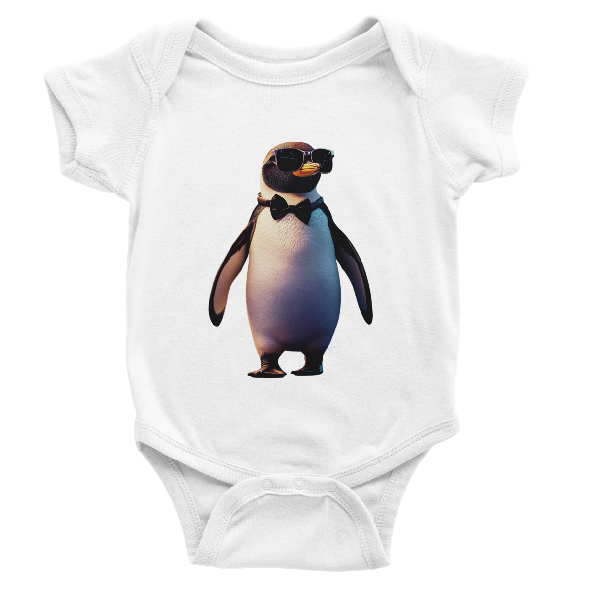 Cool Penguin Aviator Baby Short Sleeve Bodysuit - ROMAG Store