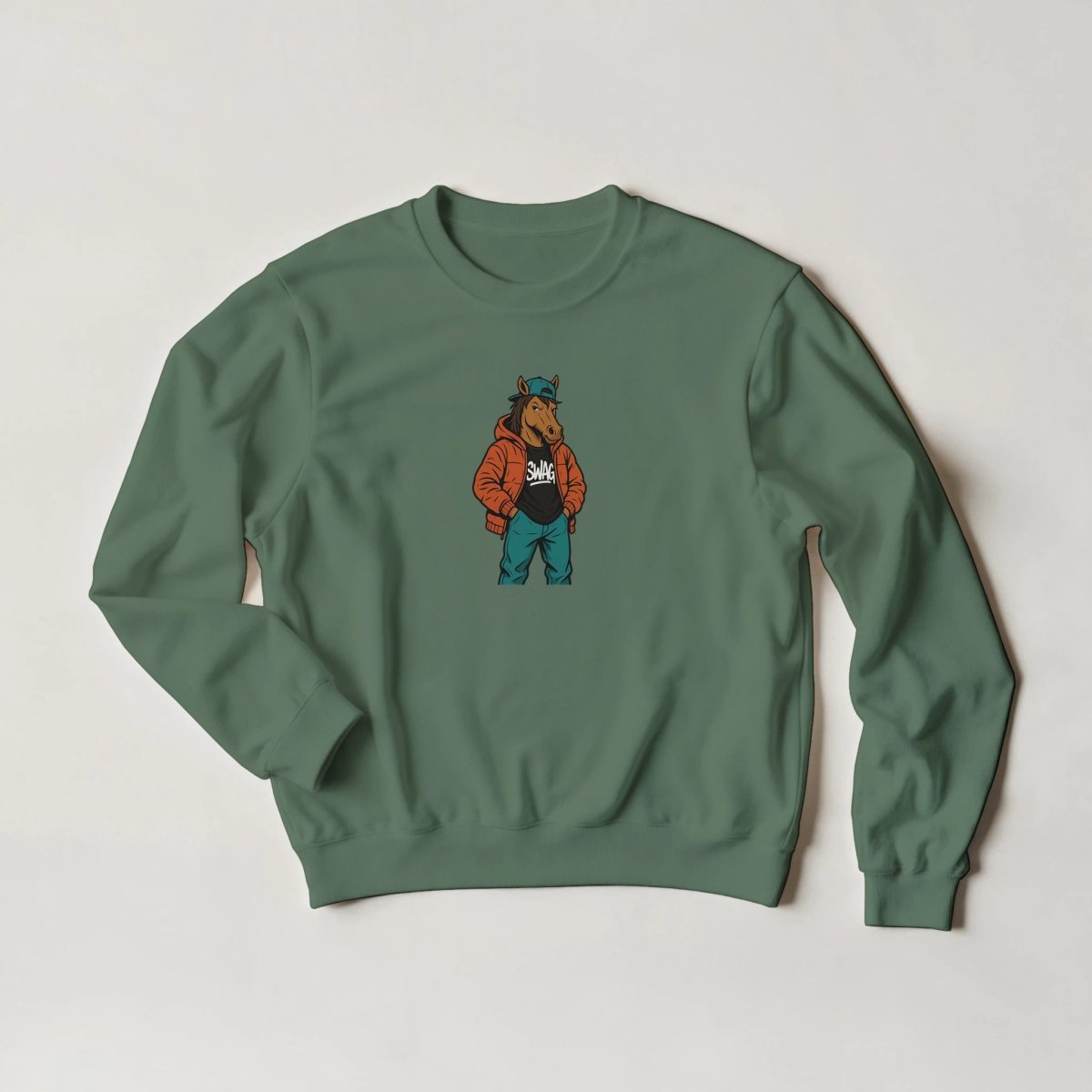 Swag Horse Streetwear Sweatshirt – Unleash Your Wild Style in 6 Colors! - ROMAG Store