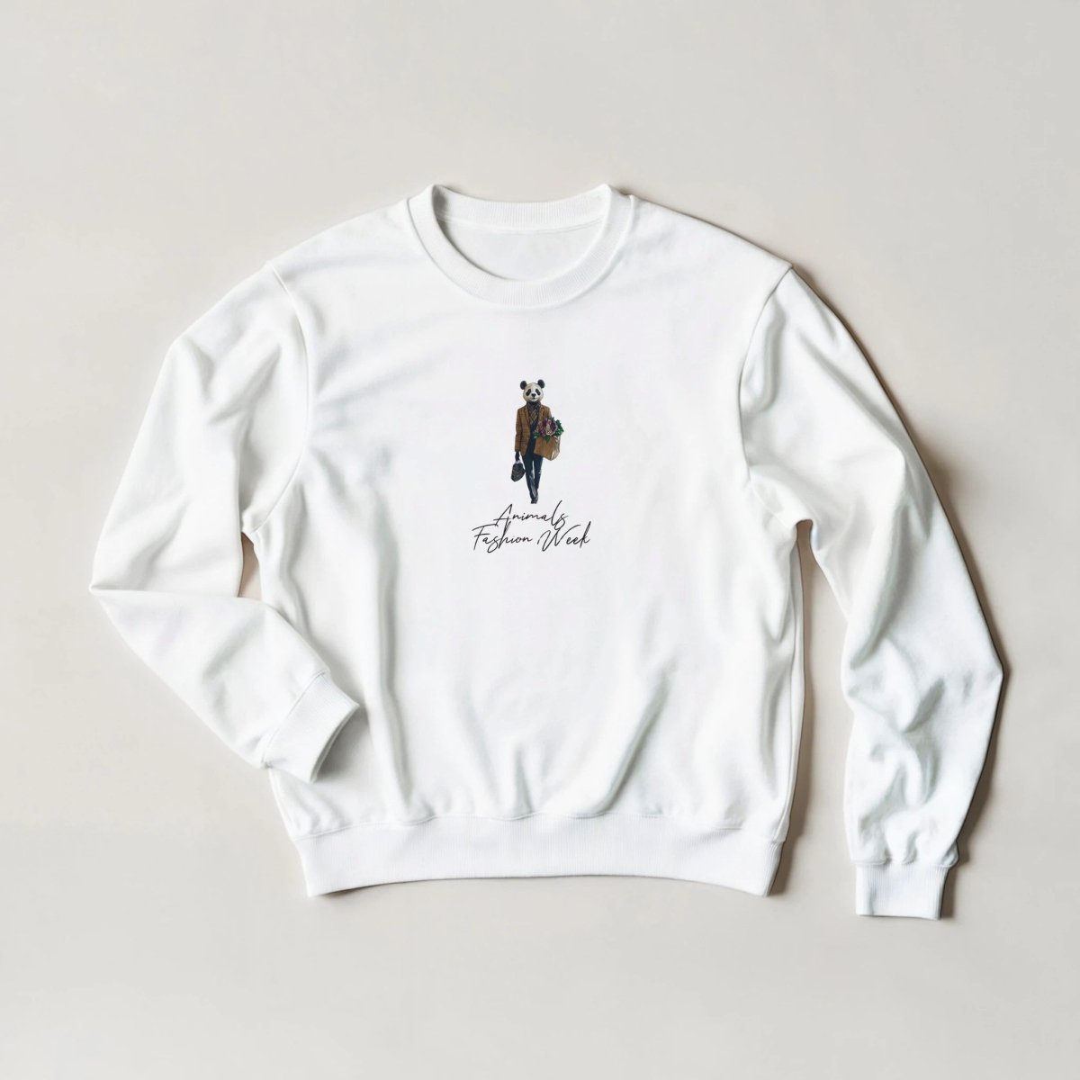 Panda Fashionista Sweatshirt – Chic Streetwear Graphic in Your Choice of Six Hues - ROMAG Store