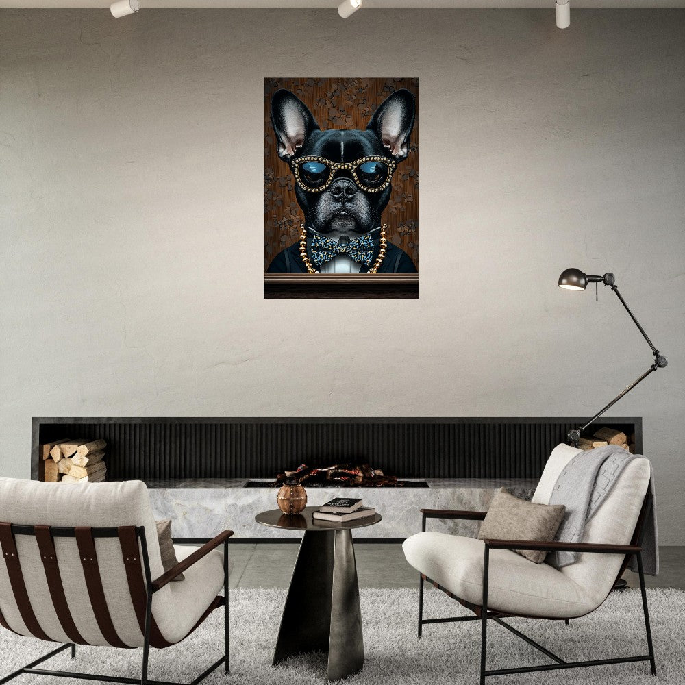 Dapper French Bulldog Canvas Wall Art - ROMAG Store