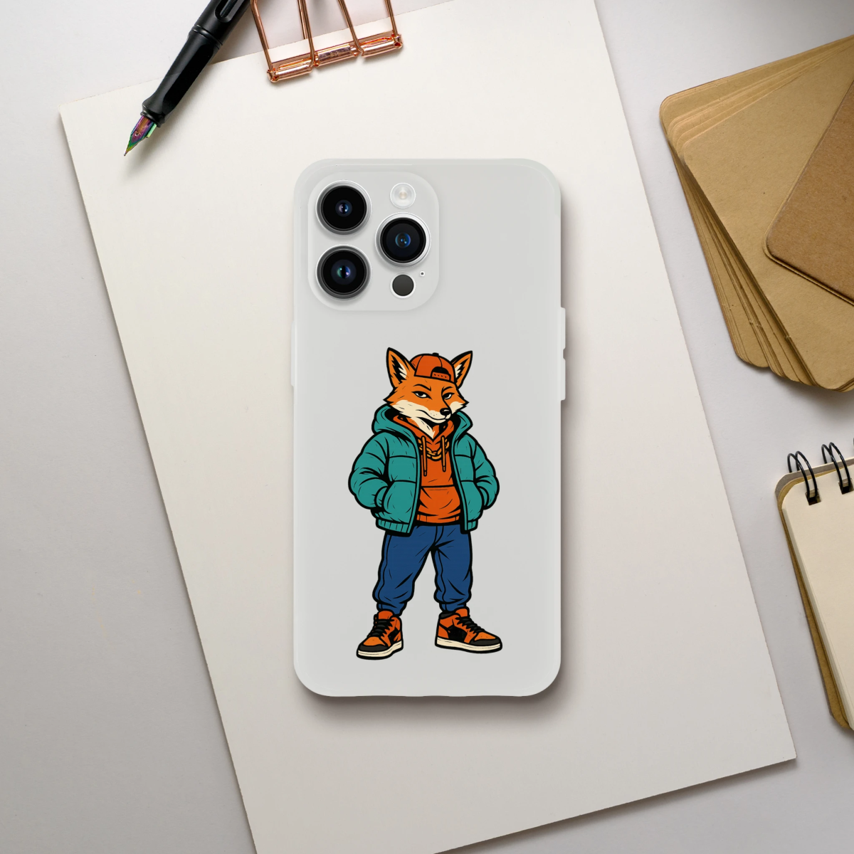 Cool Fox Streetwear iPhone Flexi Case - ROMAG Store