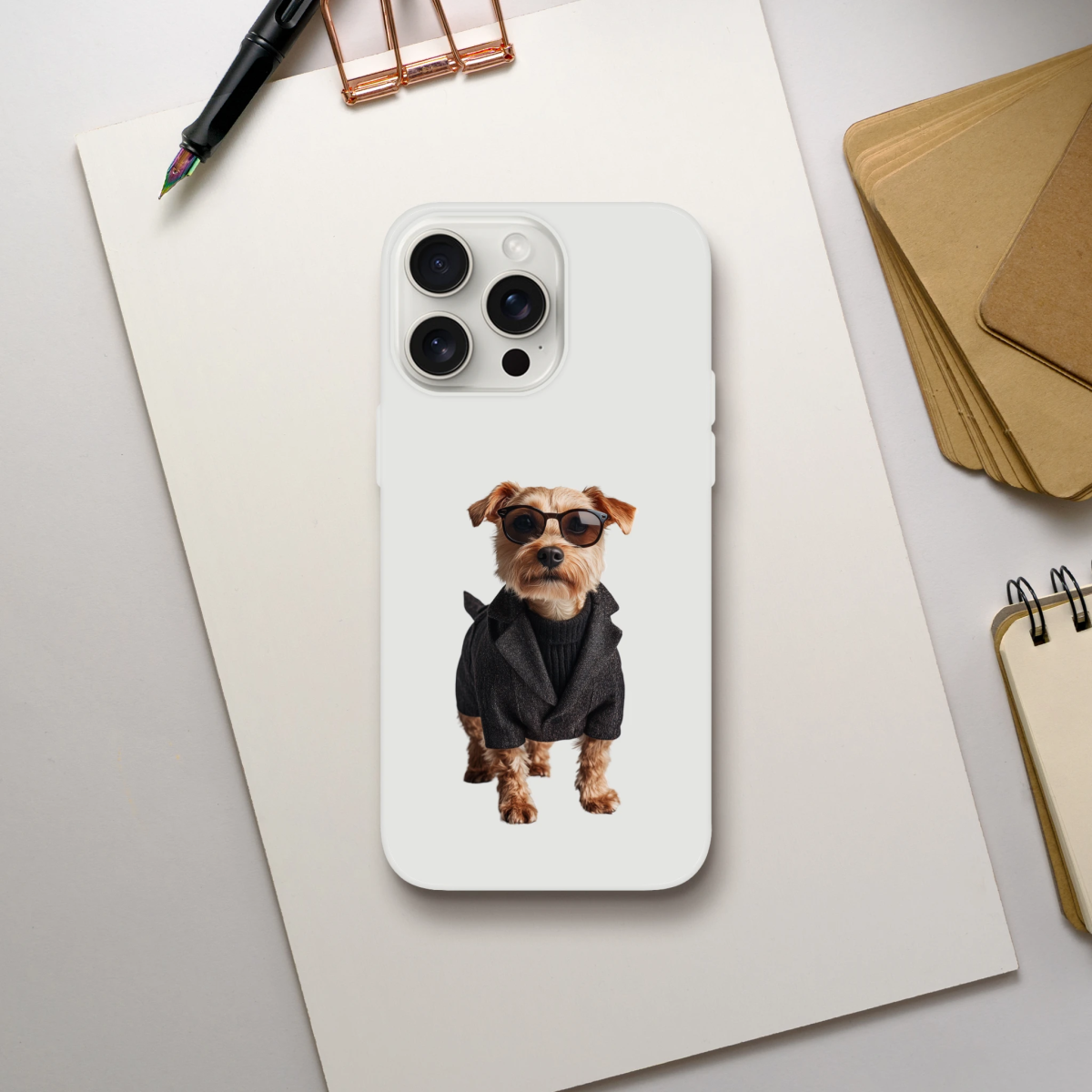 Dapper Terrier in Sunglasses iPhone Flexi Case - ROMAG Store