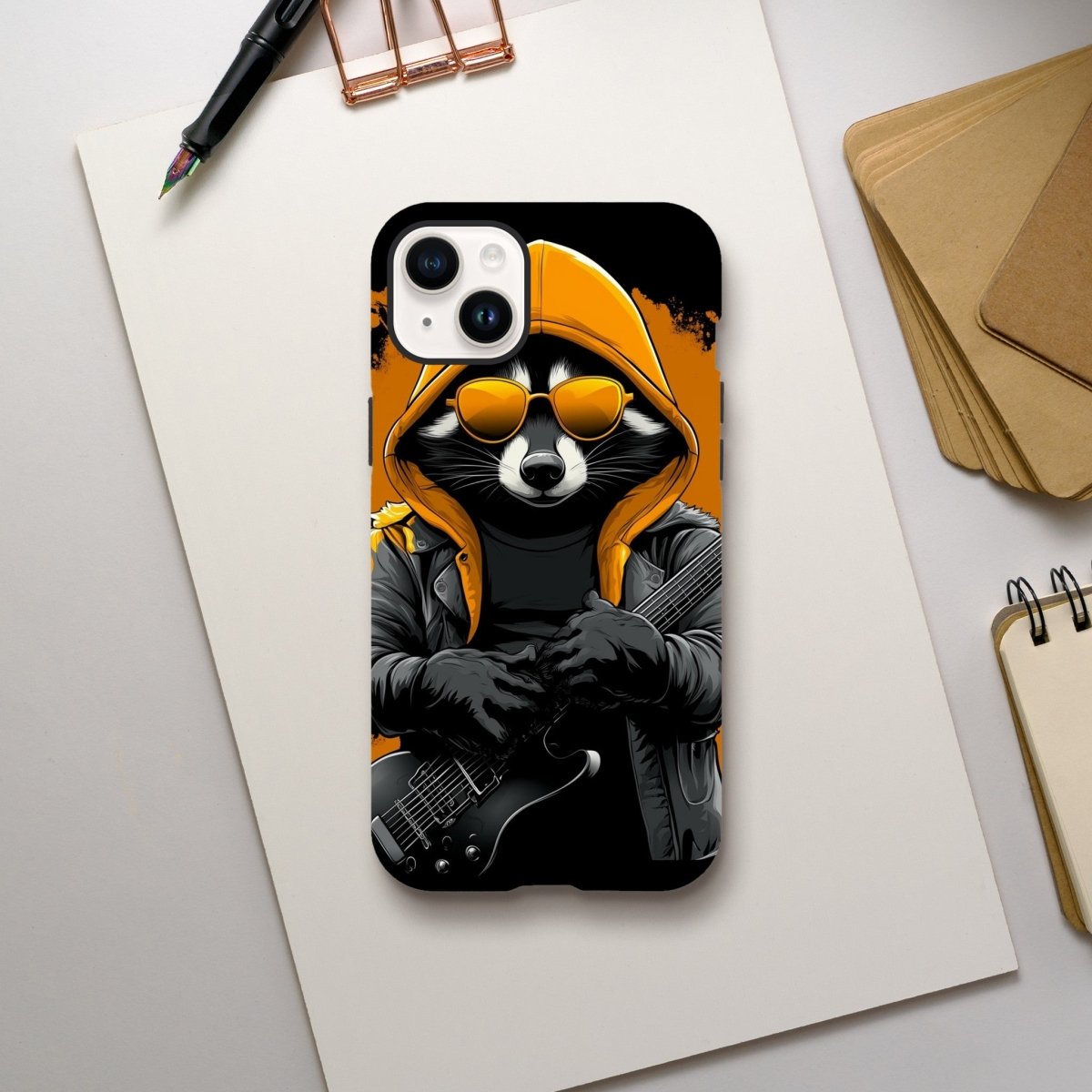 Rock 'n' Roll Raccoon iPhone Tough Case - ROMAG Store