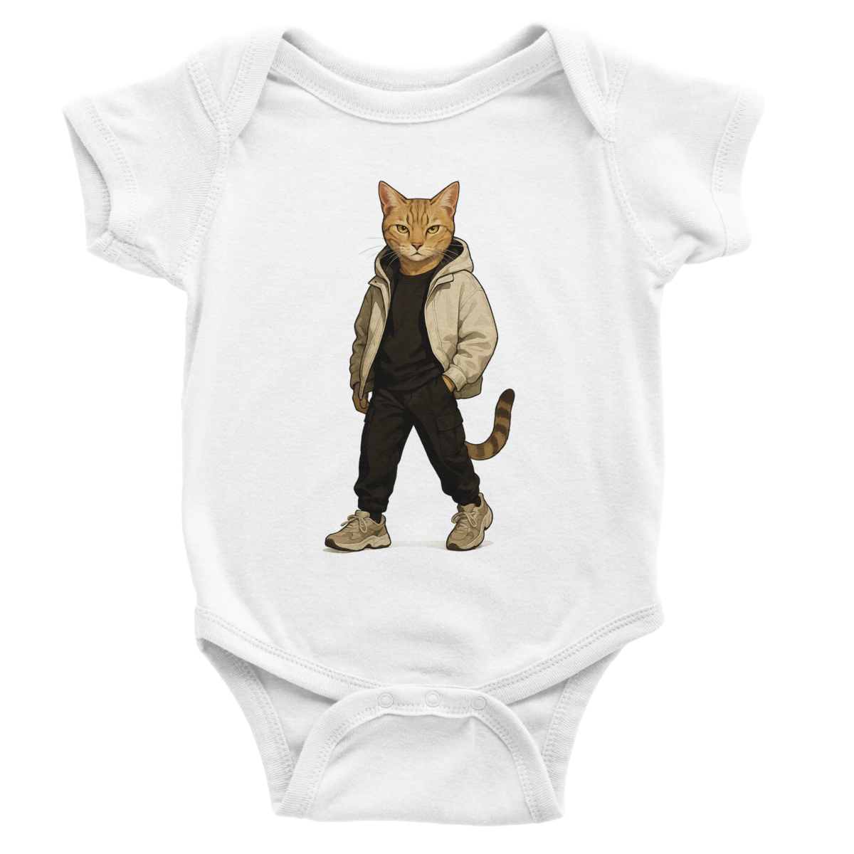 Cool Cat Streetwear Baby Short Sleeve Bodysuit - ROMAG Store