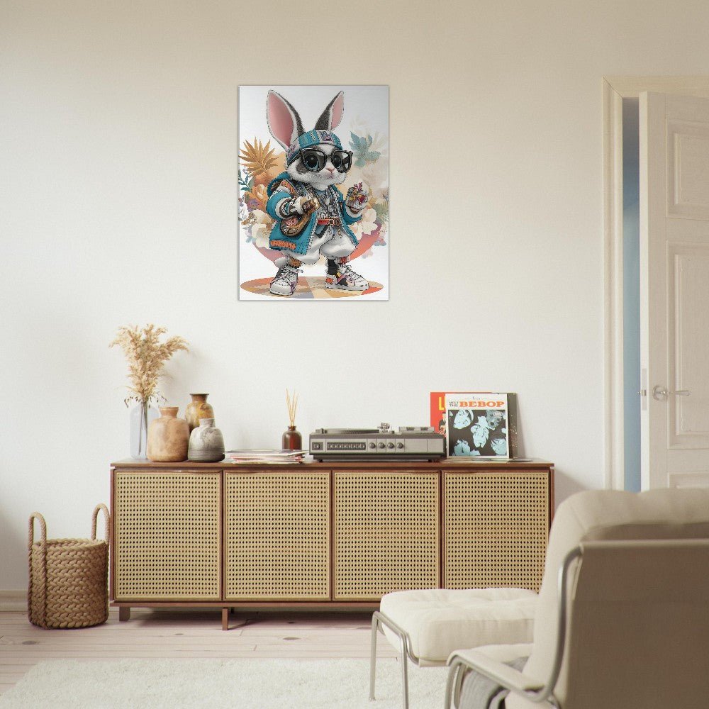 Urban Chic Bunny Canvas Art - ROMAG Store