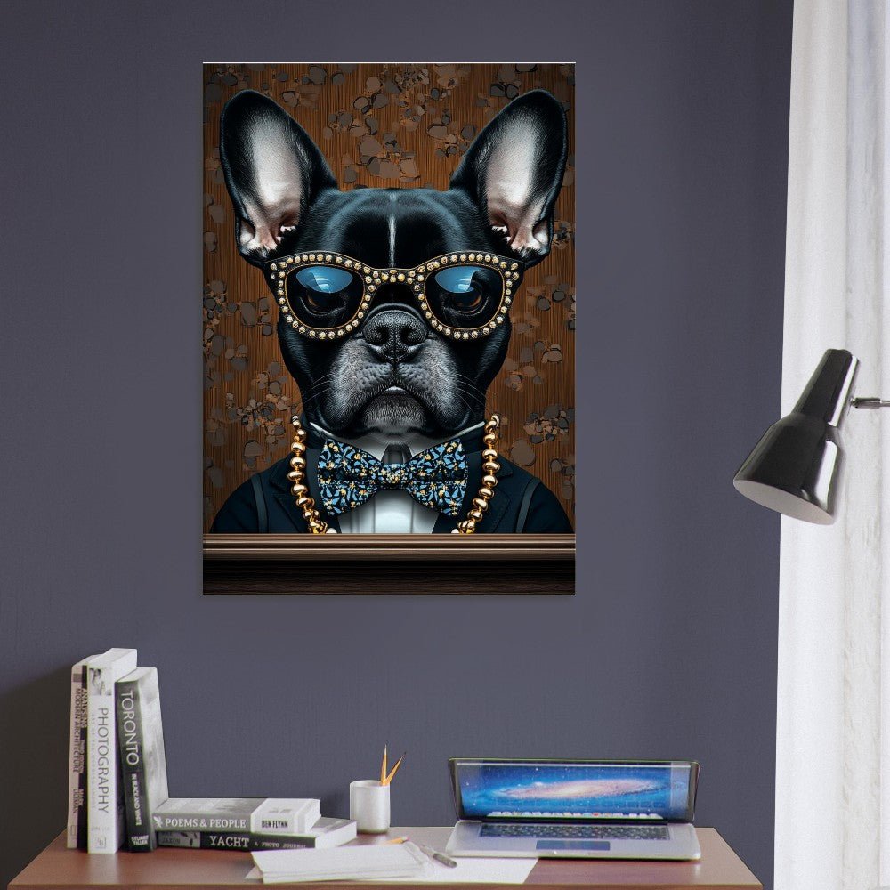 Dapper French Bulldog Canvas Wall Art - ROMAG Store