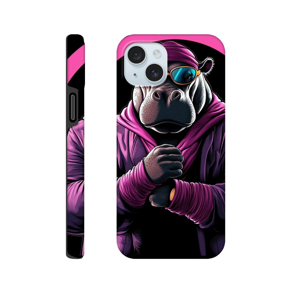 Neon Hippo Hype iPhone Tough Case - ROMAG Store