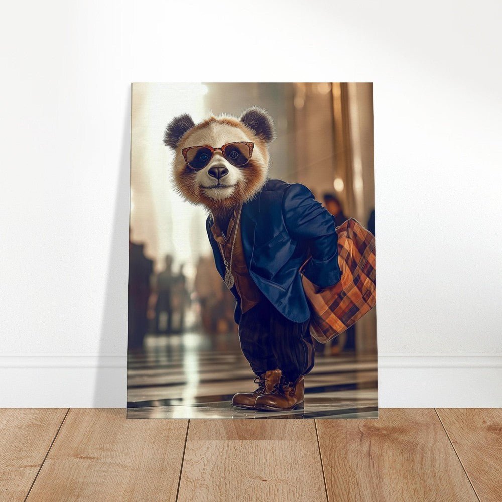Red Panda in Suit Canvas Art - ROMAG Store