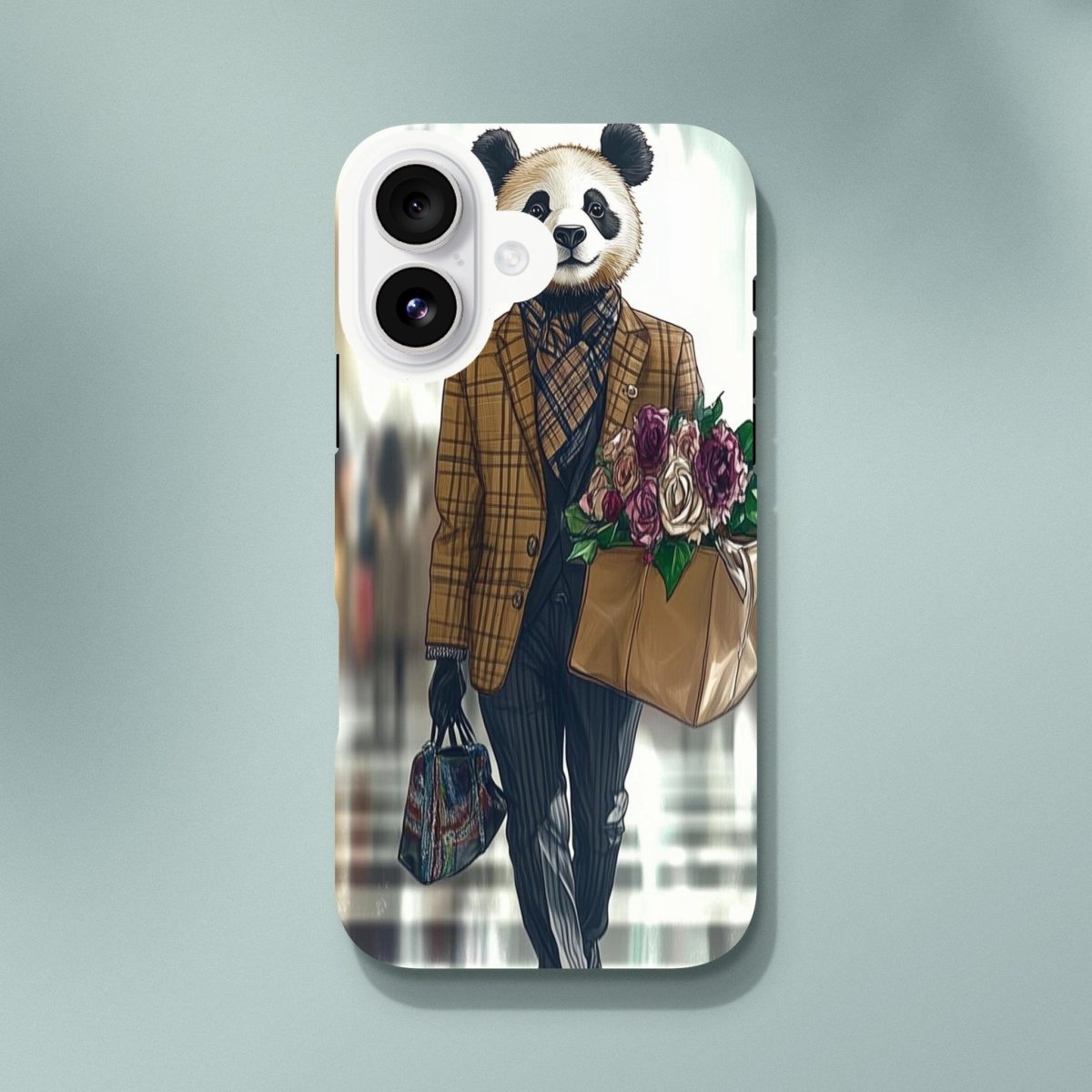 Panda Dapper Lady iPhone Tough Case - ROMAG Store