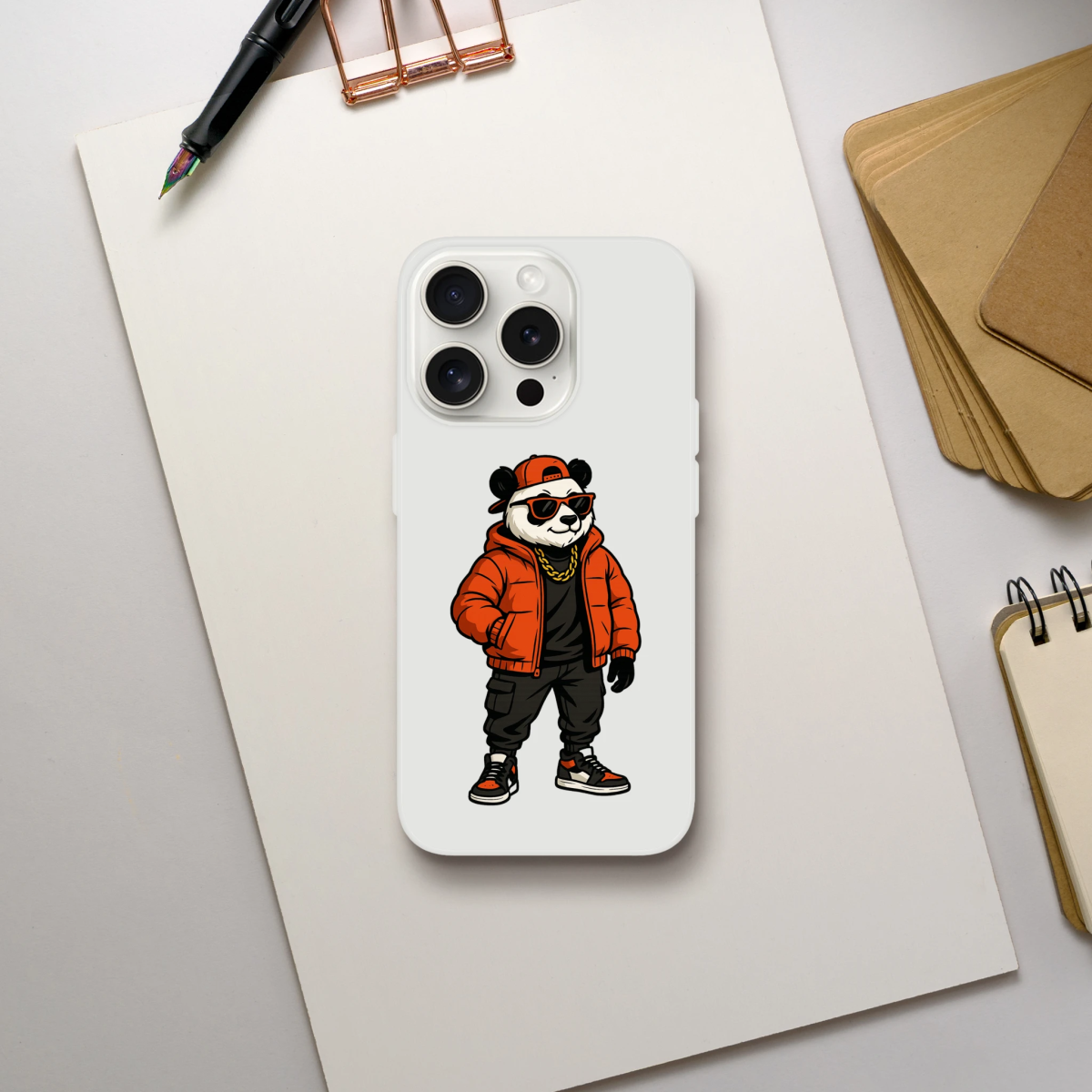 Cool Panda Bear Streetwear iPhone Flexi Case - ROMAG Store