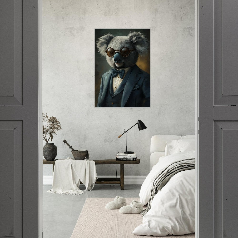 Sophisticated Koala in Suit Canvas Art - ROMAG Store