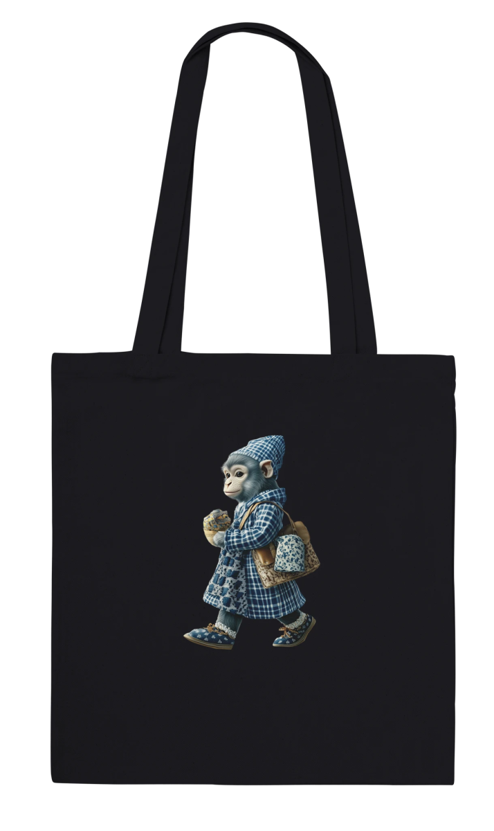 Chic Plaid Monkey Tote Bag - ROMAG Store
