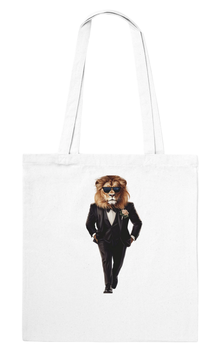 Dapper Lion in Suit Tote Bag - ROMAG Store