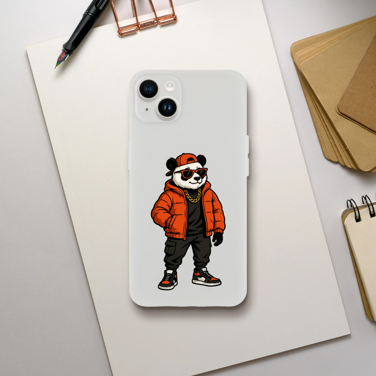 Cool Panda Bear Streetwear iPhone Flexi Case - ROMAG Store