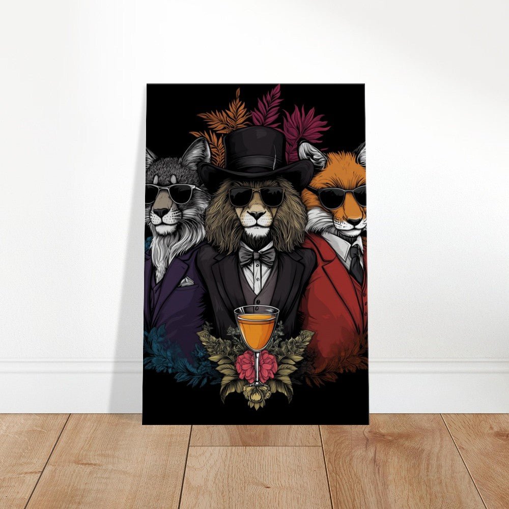 Suited Fox, Wolf & Lion Canvas - ROMAG Store