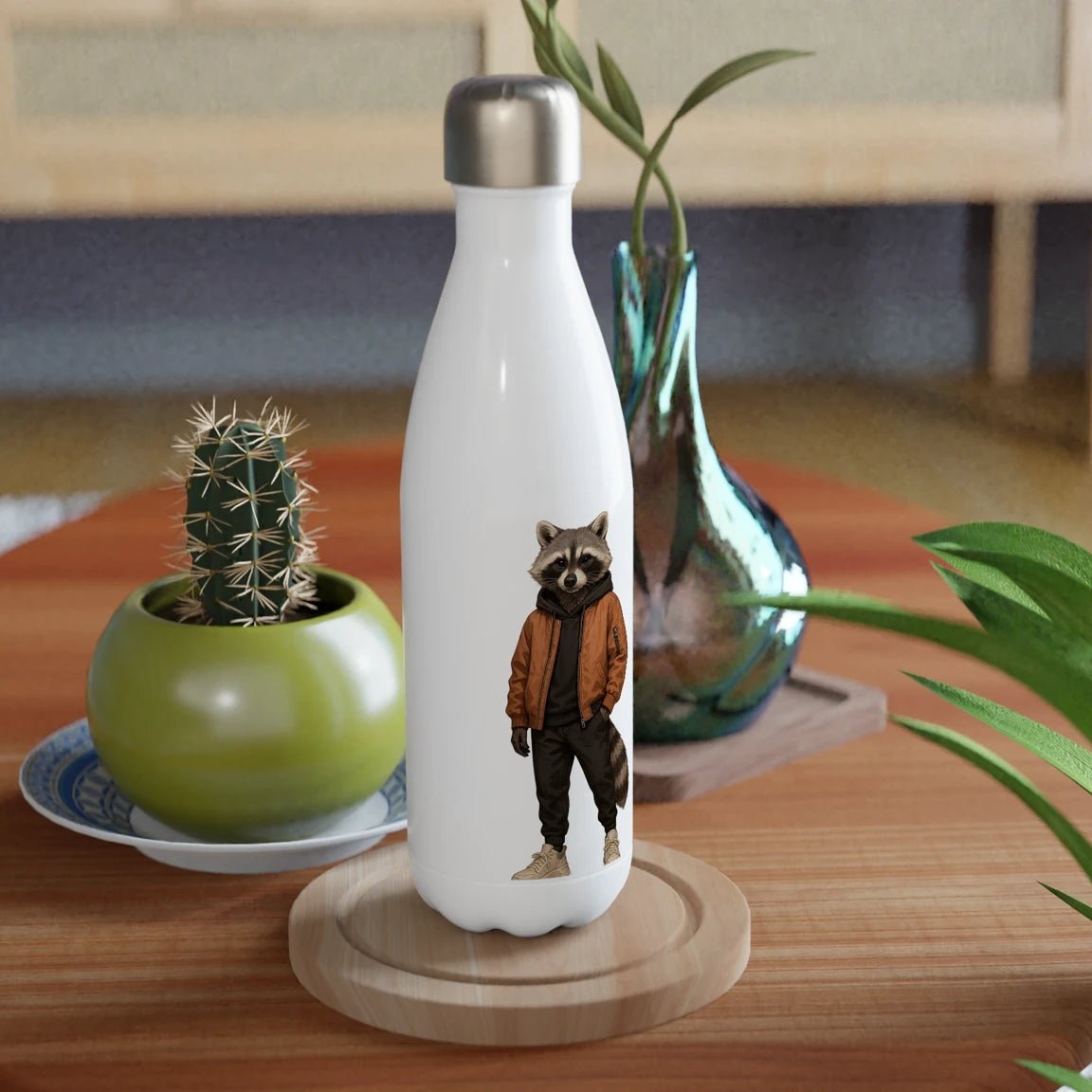 Cool Raccoon Streetwear Water Bottle - ROMAG Store