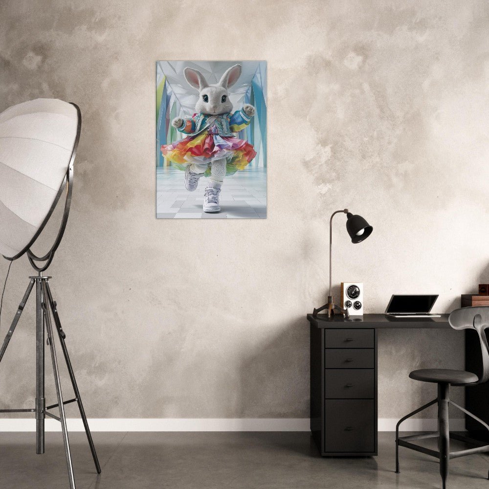 Rainbow Bunny Canvas Art - ROMAG Store