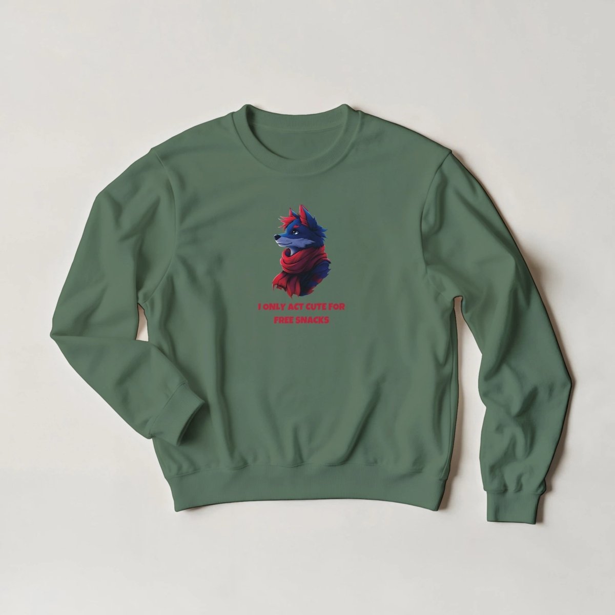 Sassy Fox Sweatshirt – 'Free Snacks' Streetwear Graphic - ROMAG Store
