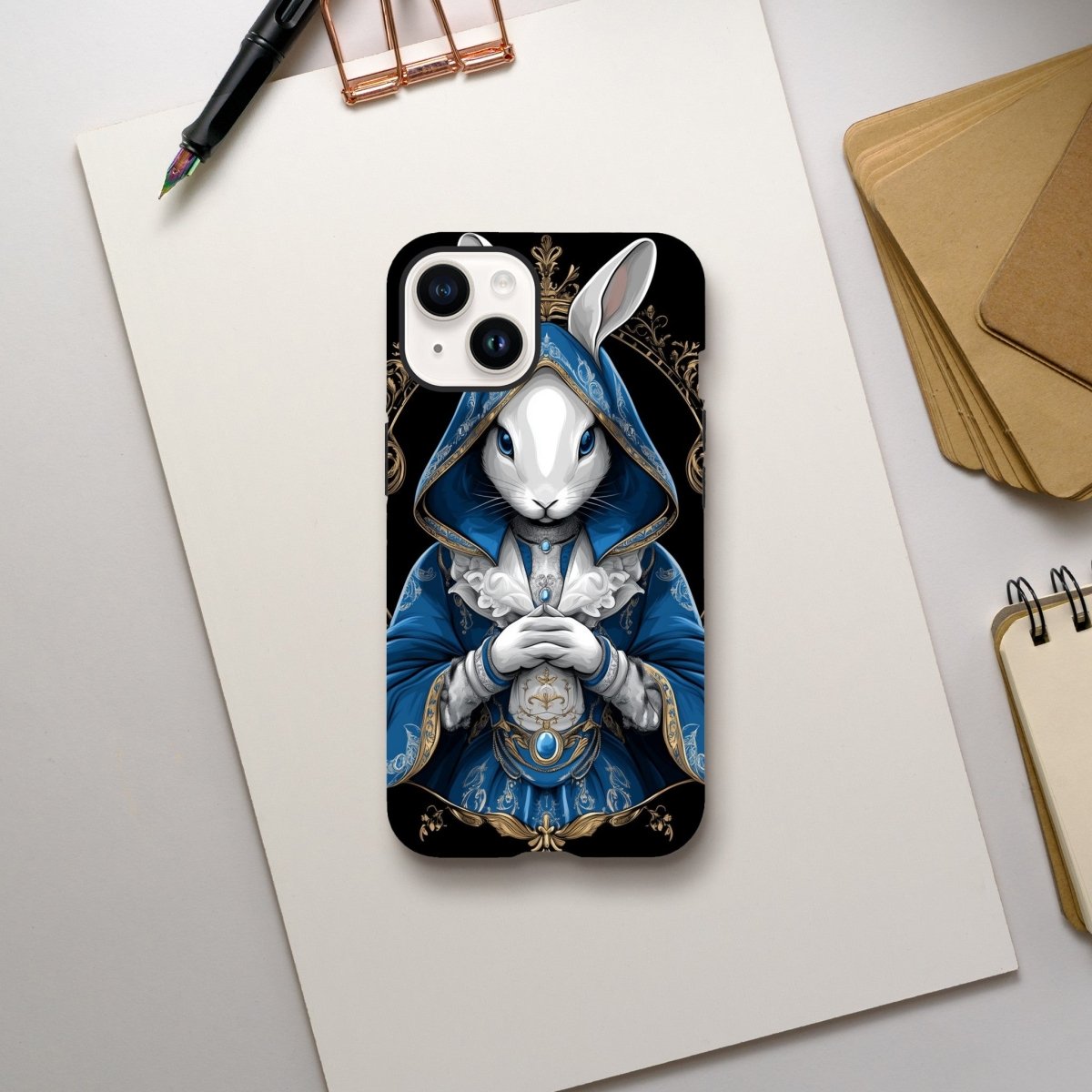 Regal Rabbit Royal Blue iPhone Tough Case - ROMAG Store