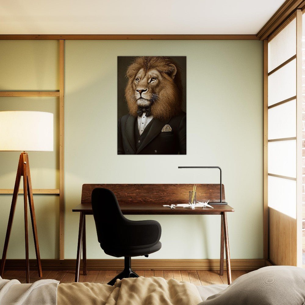 Luxury Lion in Suit Canvas - ROMAG Store