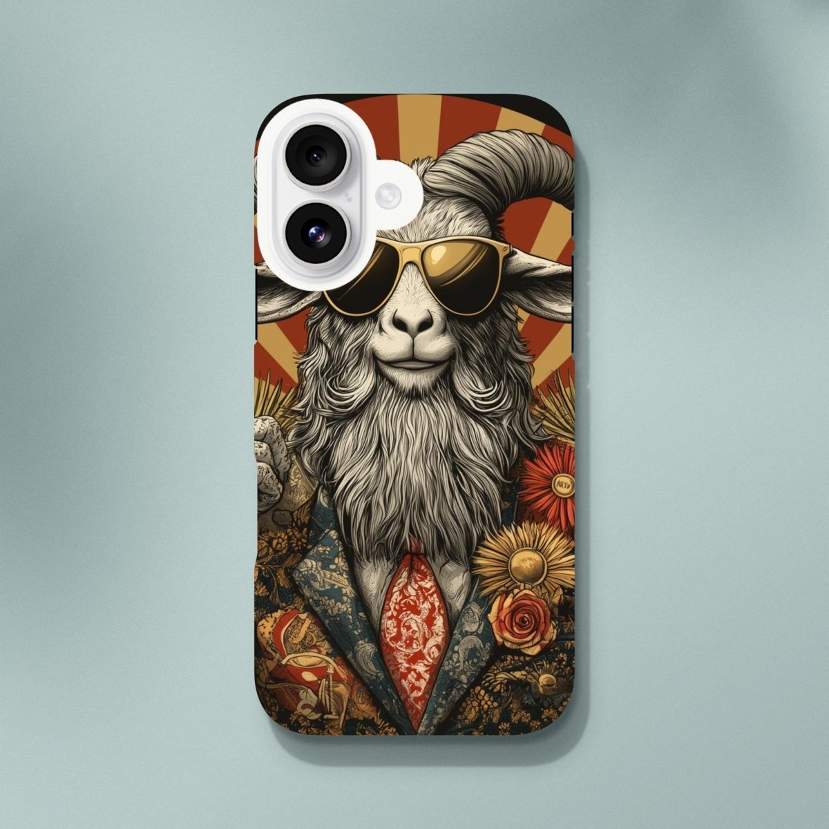 Chic Goat in Shades iPhone Tough Case - ROMAG Store