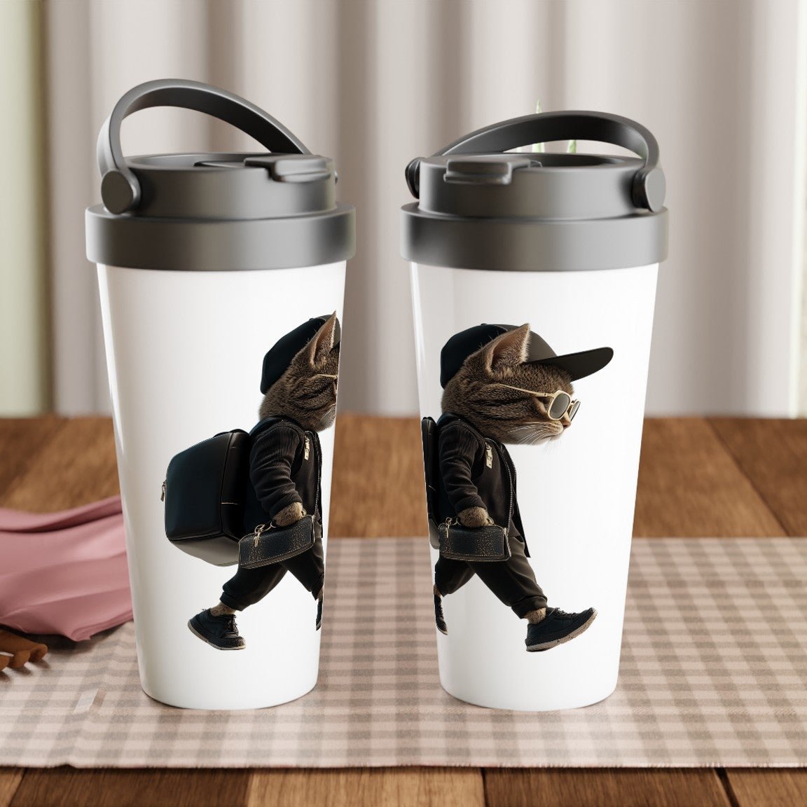 Cool Cat Street Style Stainless Steel Travel Mug - ROMAG Store