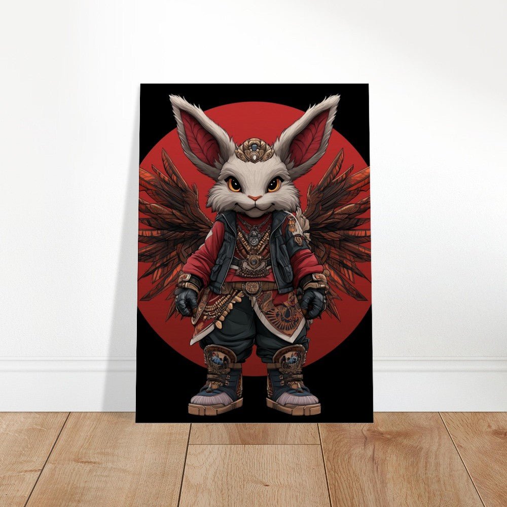 Urban Bunny Warrior Canvas Art - ROMAG Store