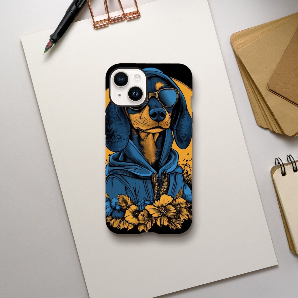 Cool Dachshund in Hoodie iPhone Tough Case - ROMAG Store
