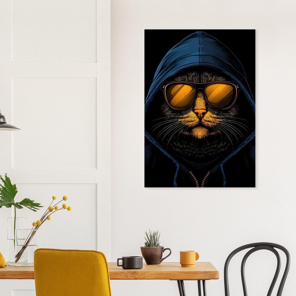 Undercover Cat Canvas Wall Art - ROMAG Store