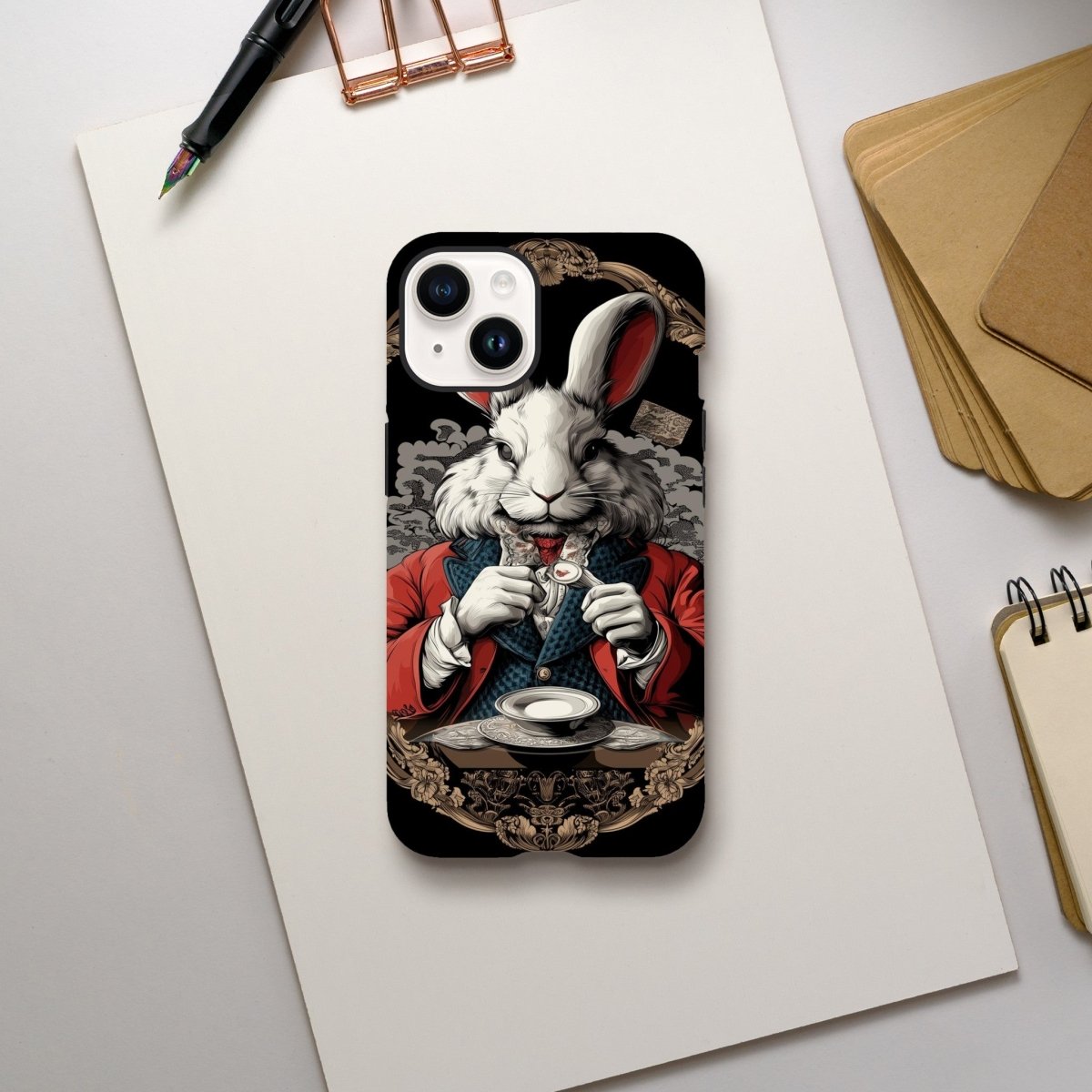 White Rabbit Formal Attire iPhone Tough Case - ROMAG Store