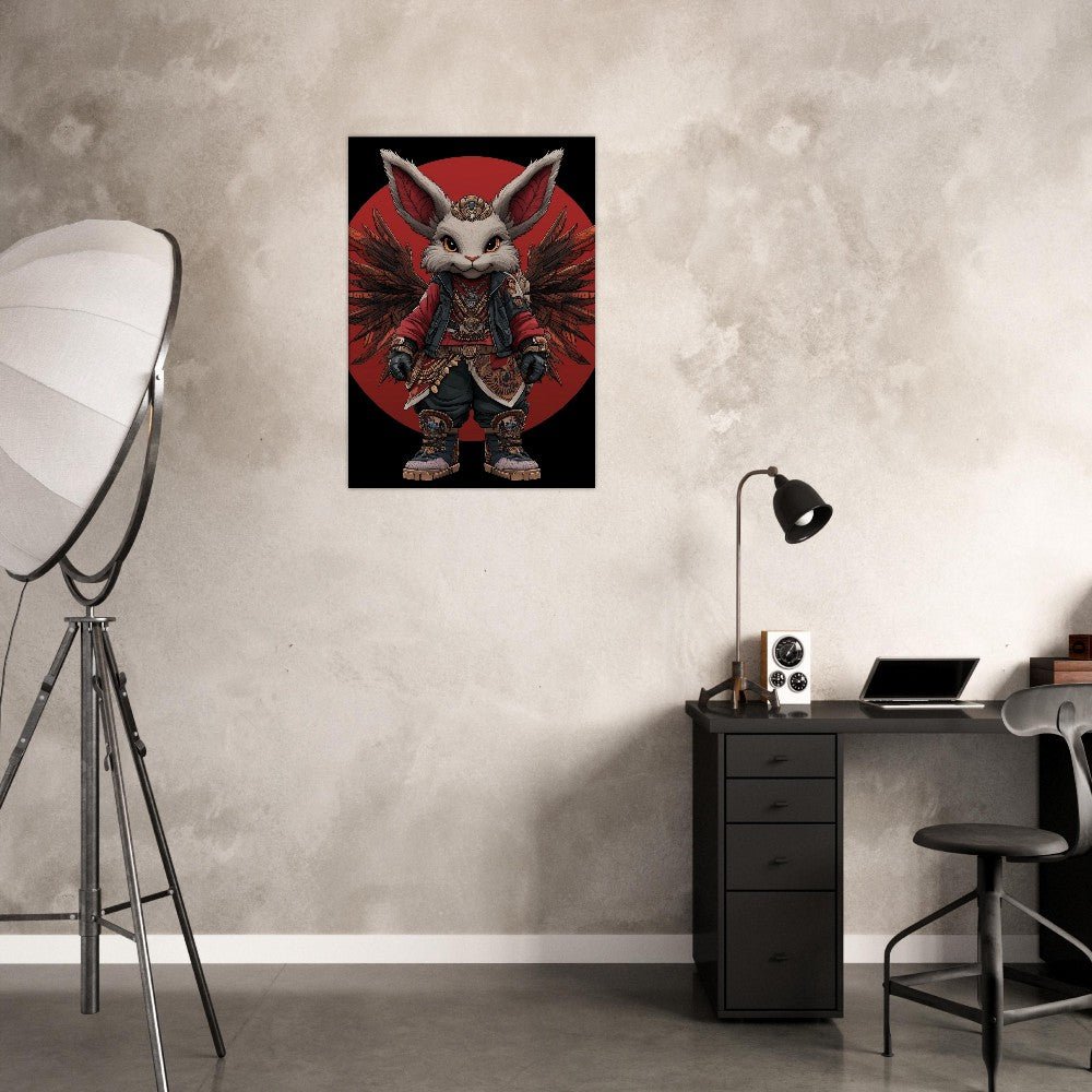 Urban Bunny Warrior Canvas Art - ROMAG Store