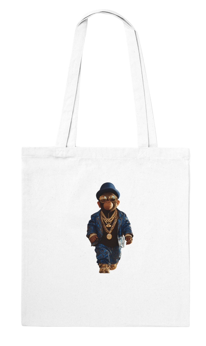 Gangsta Chimp Blue Suit Tote Bag - ROMAG Store