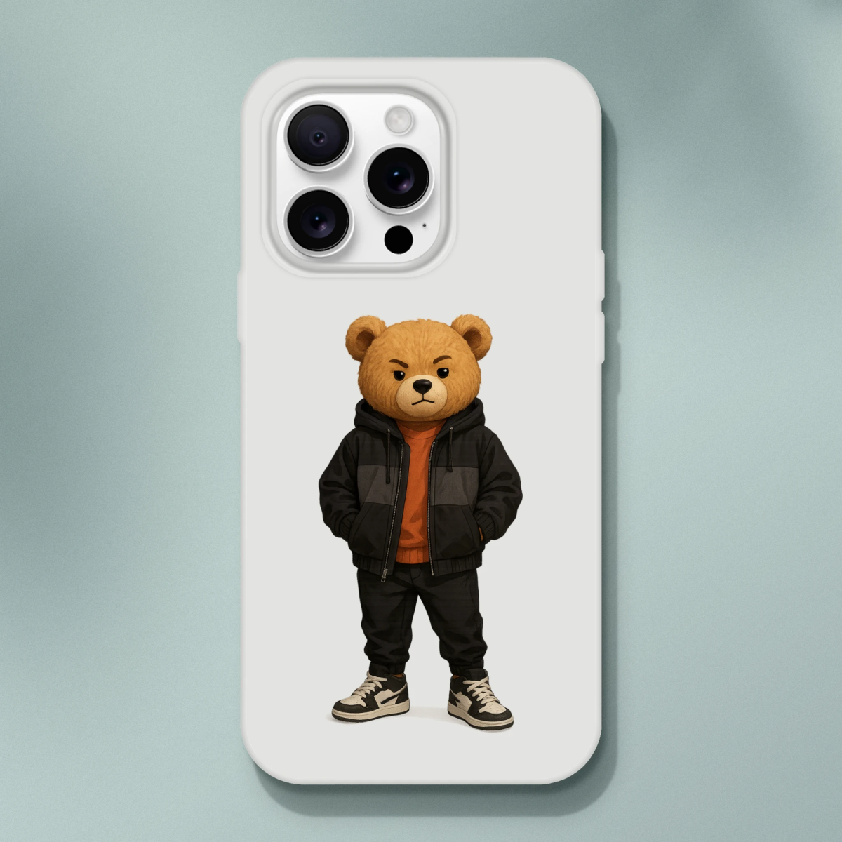 Cool Urban Streetwear Bear iPhone Flexi Case - ROMAG Store
